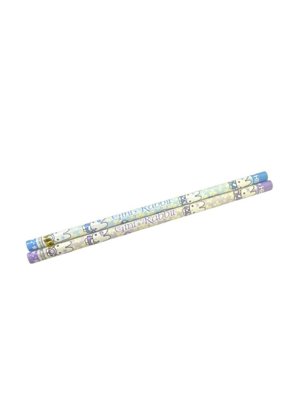 Vintage Sanrio Gini Rabbit Triangular Shaped Pencils Purple Blue NWT Rare